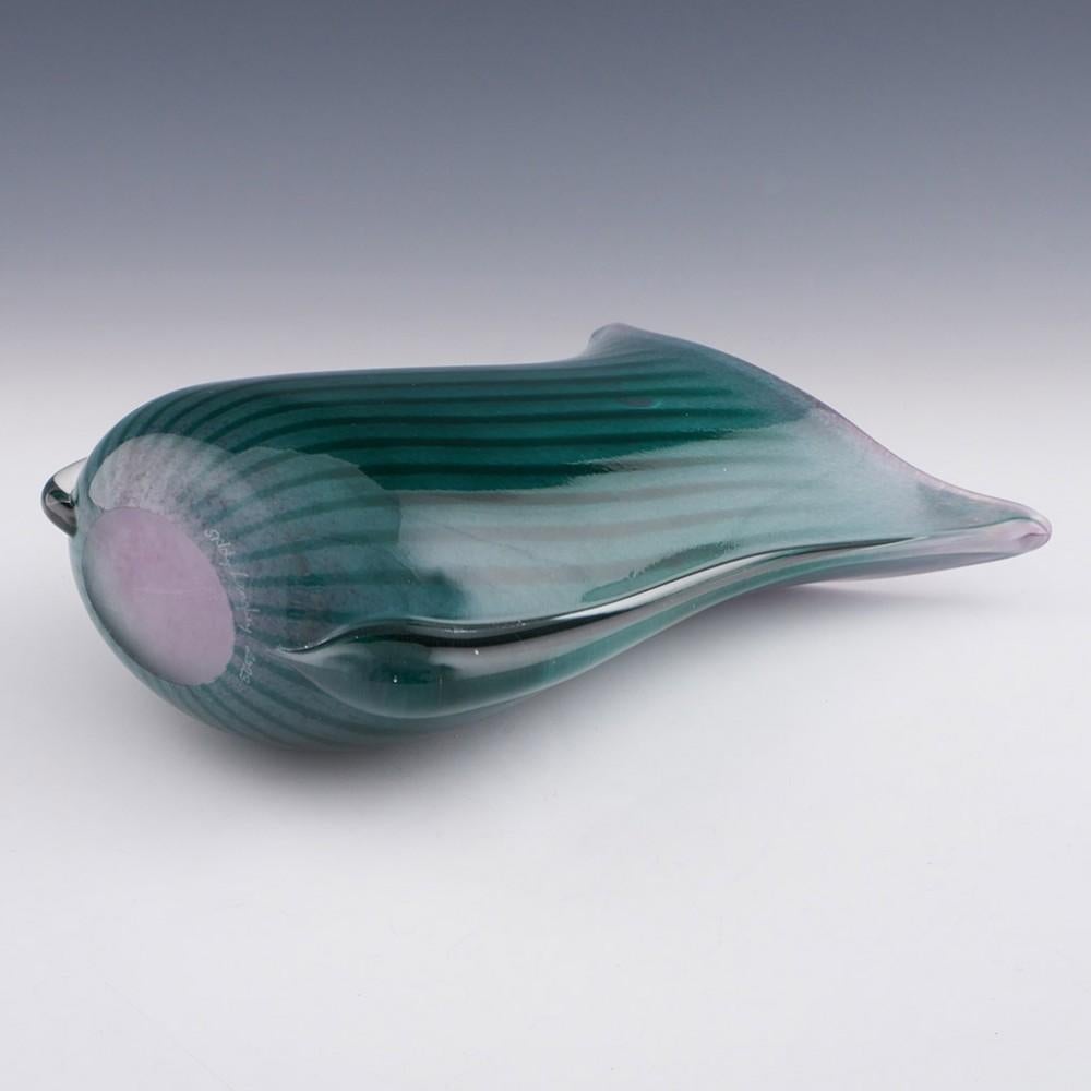Art Glass A Jade and Rose Fishtail Vase by Siddy Langley 2023 For Sale