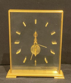 Horloge de table ou de bureau 8 jours Jaeger-LeCoultre Circa 1950. Service complet