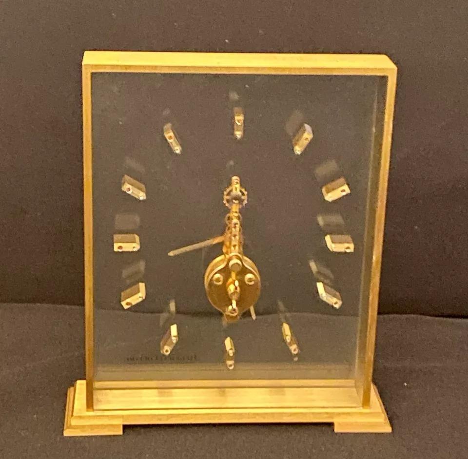 Horloge de table ou de bureau 8 jours Jaeger-LeCoultre Circa 1950. Service complet Bon état - En vente à London, GB