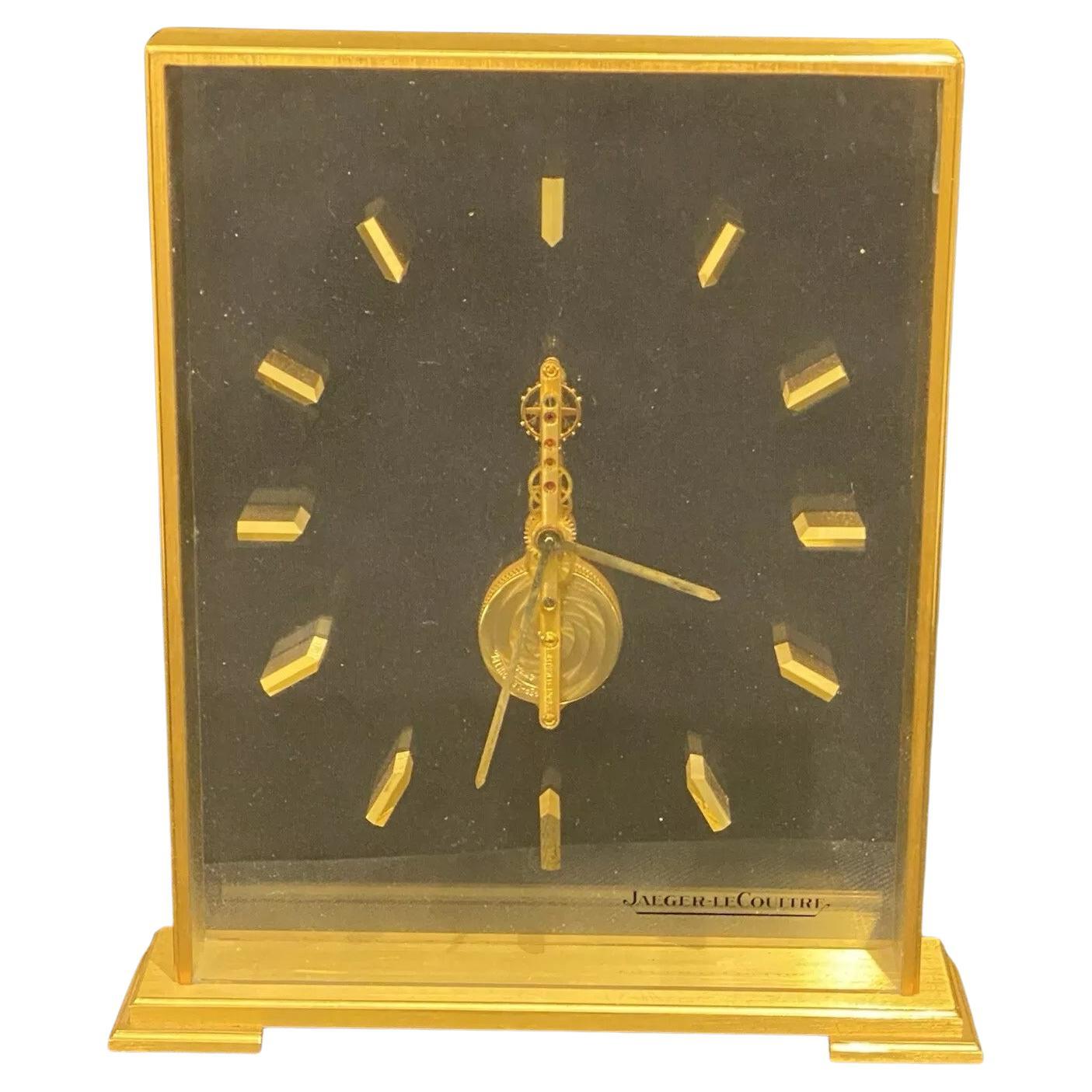 Reloj de mesa o escritorio Jaeger LeCoultre de 8 días, circa años 50. Con todos los servicios