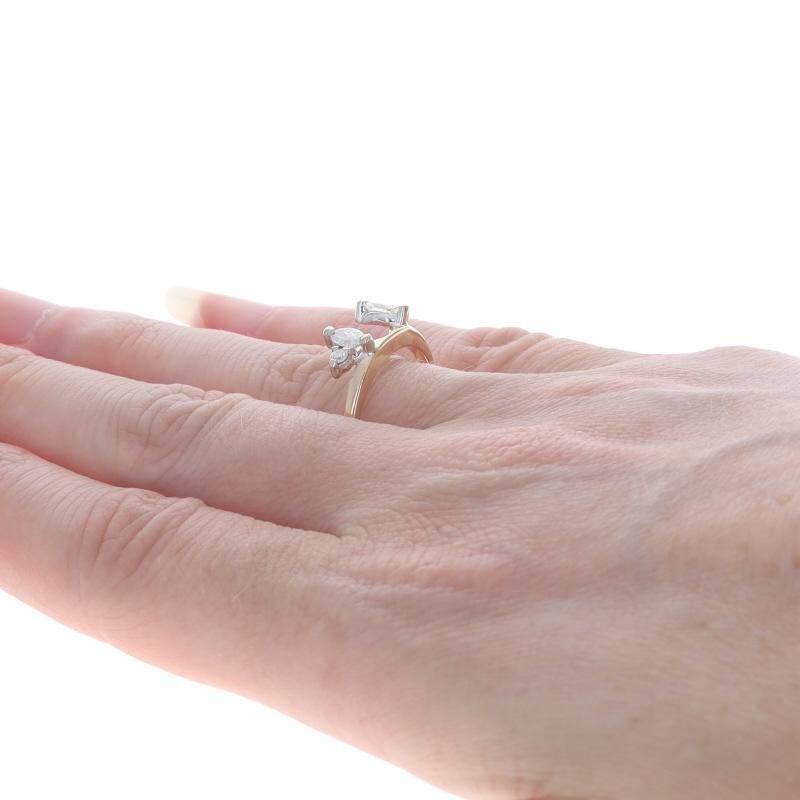 Women's A. Jaffe Diamond Enhancer Wedding Ring Yellow Gold 14k Marquise.40ctw Guard Ring For Sale