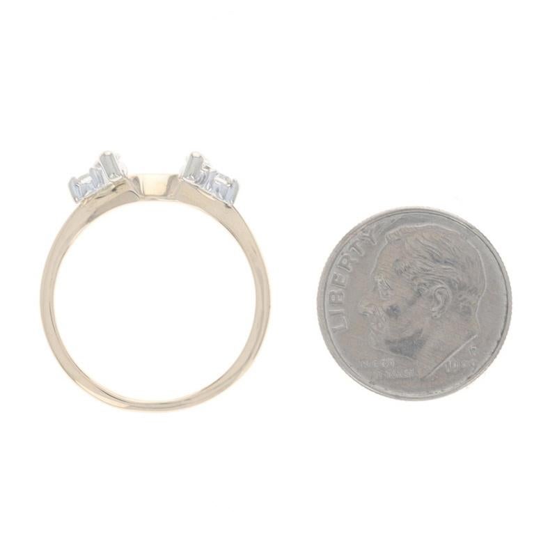 A. Jaffe Diamond Enhancer Wedding Ring Yellow Gold 14k Marquise.40ctw Guard Ring For Sale 1