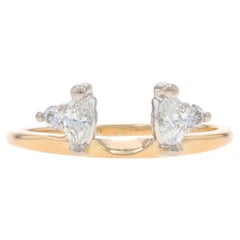 A. Jaffe Diamond Enhancer Wedding Ring Yellow Gold 14k Marquise.40ctw Guard Ring