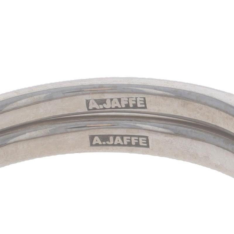 A. Jaffe Semi-Mount Engagement Ring Wedding Band WhiteGold 14k .40ctw CZ 6-6.5mm For Sale 5