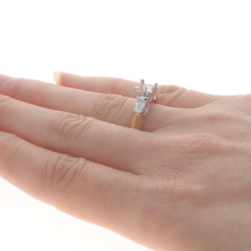 A. Jaffe Semi-Mount Engagement Ring YellowGold 18k Bag Dias .34ctw fits ~6-6.5mm For Sale 1