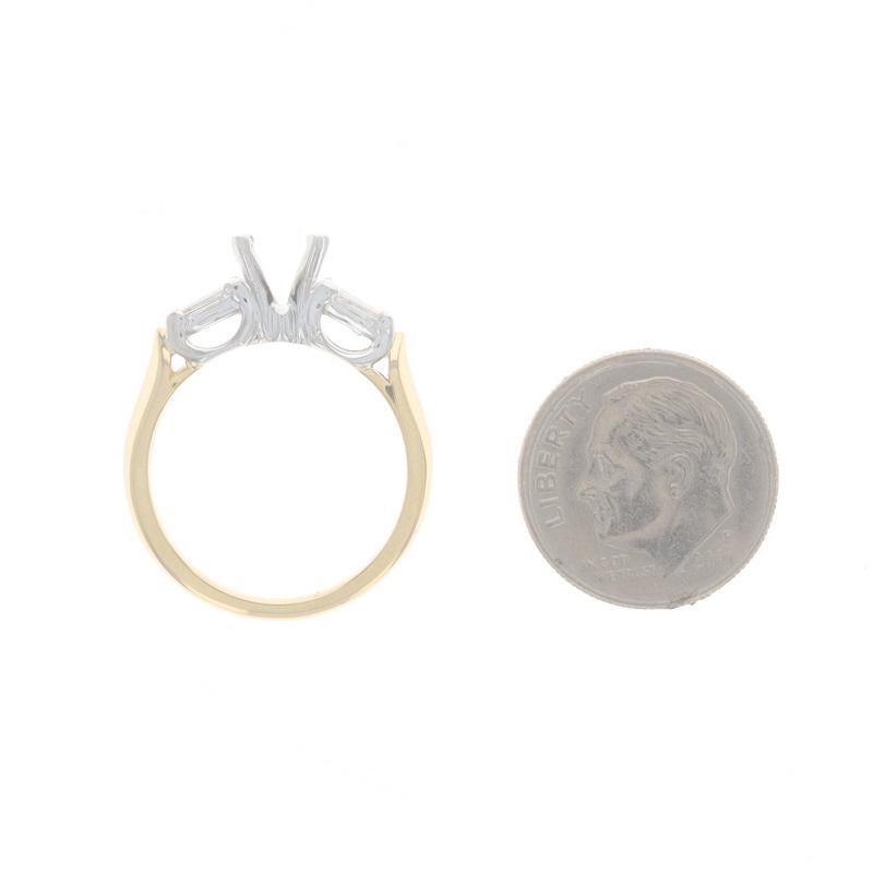 A. Jaffe Semi-Mount Engagement Ring YellowGold 18k Bag Dias .34ctw fits ~6-6.5mm For Sale 2