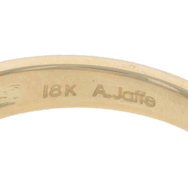 A. Jaffe Semi-Mount Engagement Ring YellowGold 18k Bag Dias .34ctw fits ~6-6.5mm For Sale 3