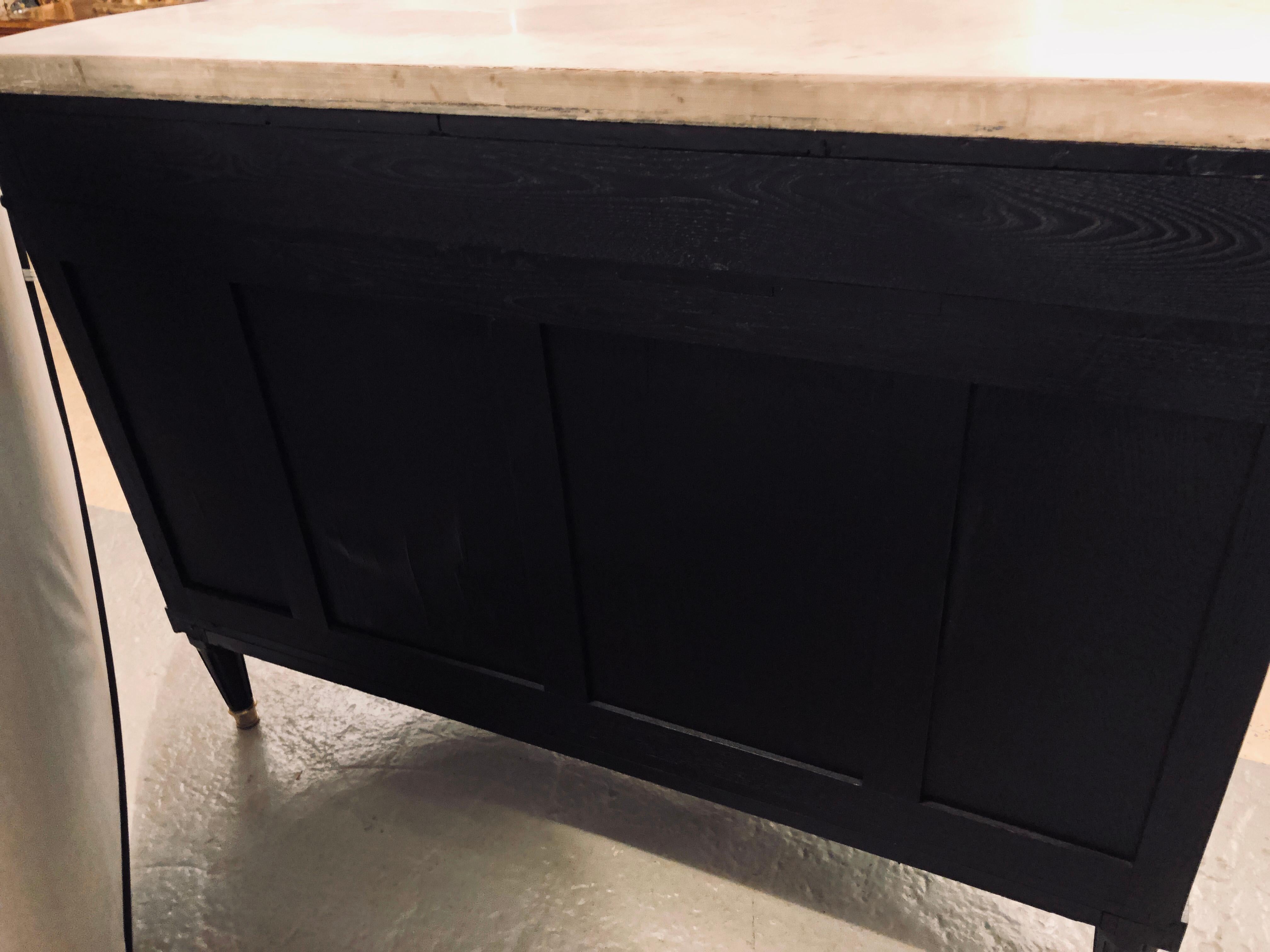 Jansen Louis XVI Style French Demilune Server Sideboard Cabinet  10