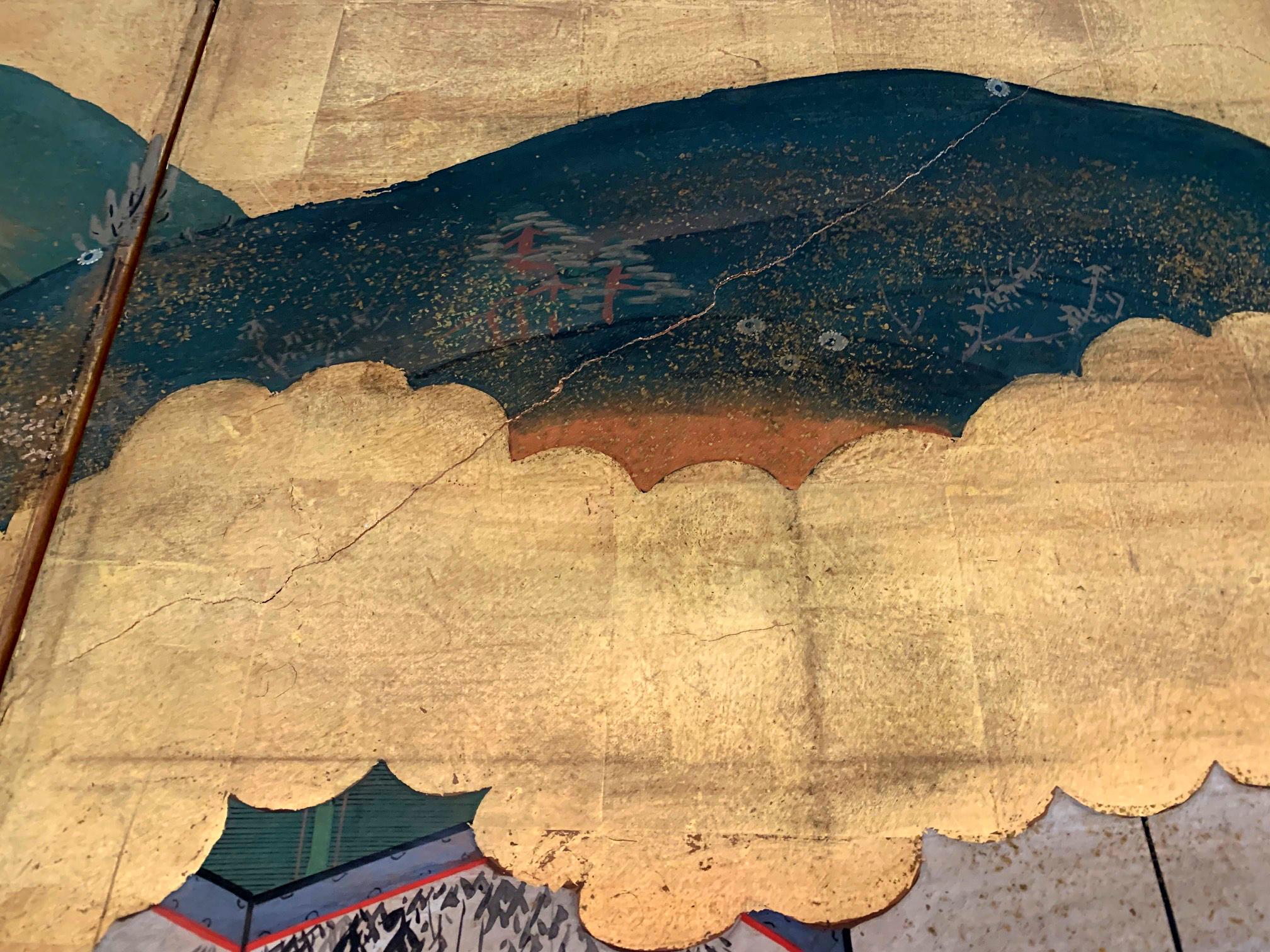 A Japanese antique floor screen 4