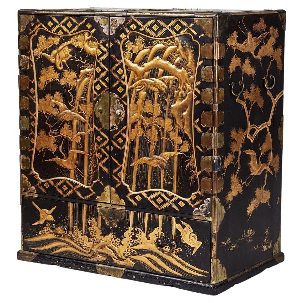 Japanese Cabinet with Drawers, So Called Tansu, Late 19th C
