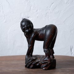 A Japanese Carved Root Yōkai Figure, Meiji Period