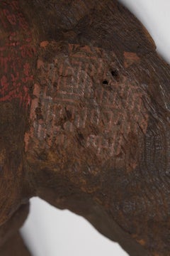 Japanese Carved-Wood Model of a Hawk, Momoyama Period