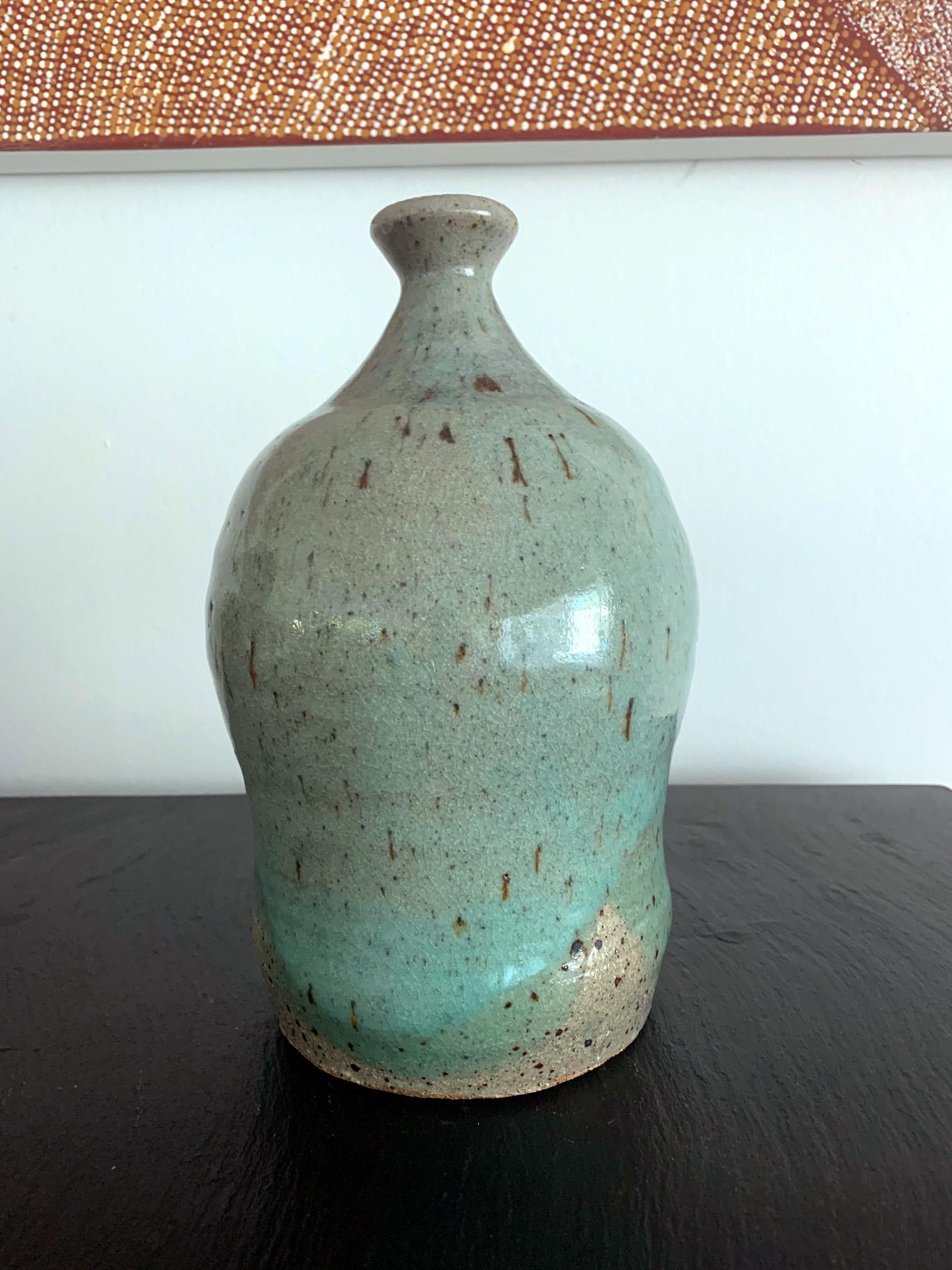 Japonisme Japanese Contemporary Ceramic Bottle Teruo Hara