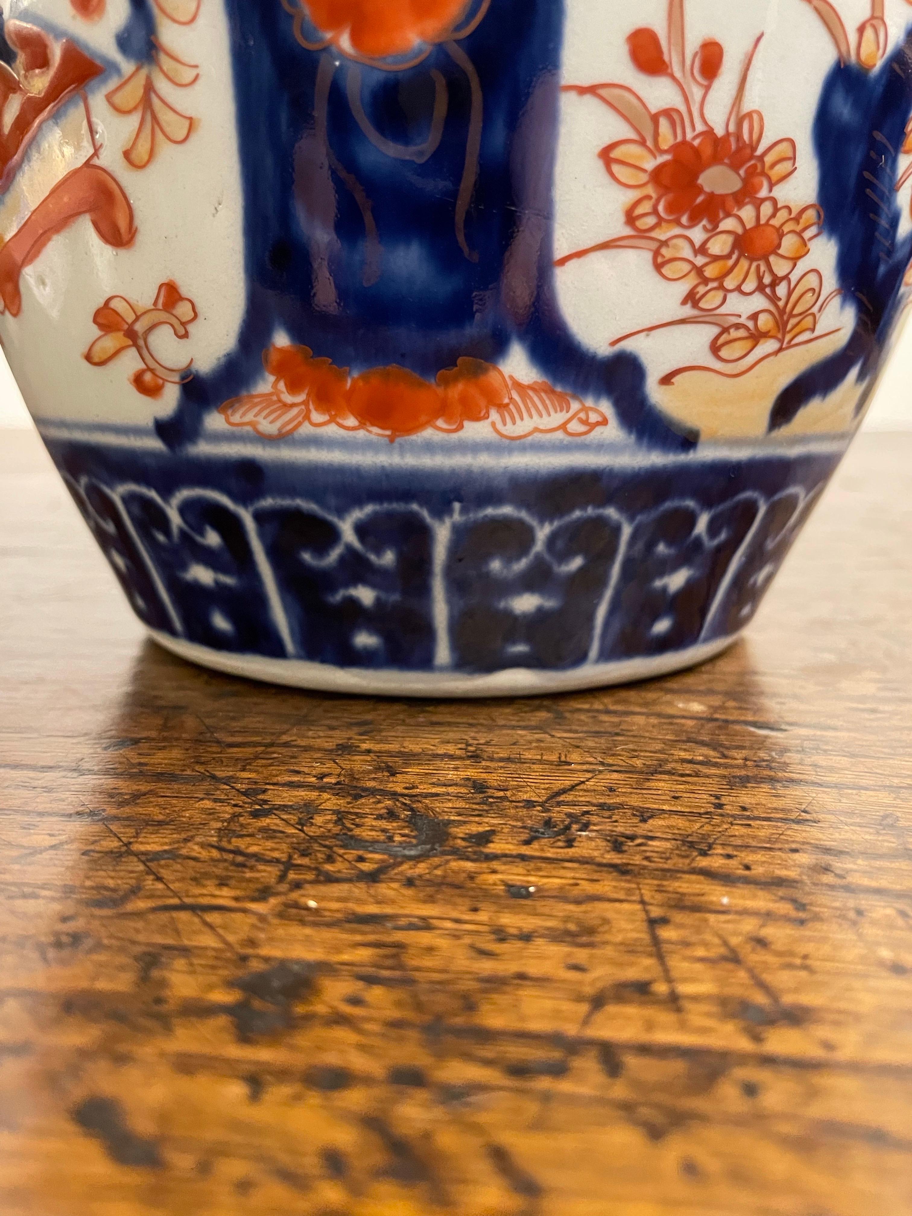 Porcelain A Japanese Floral Imari Vase, 19th Century For Sale