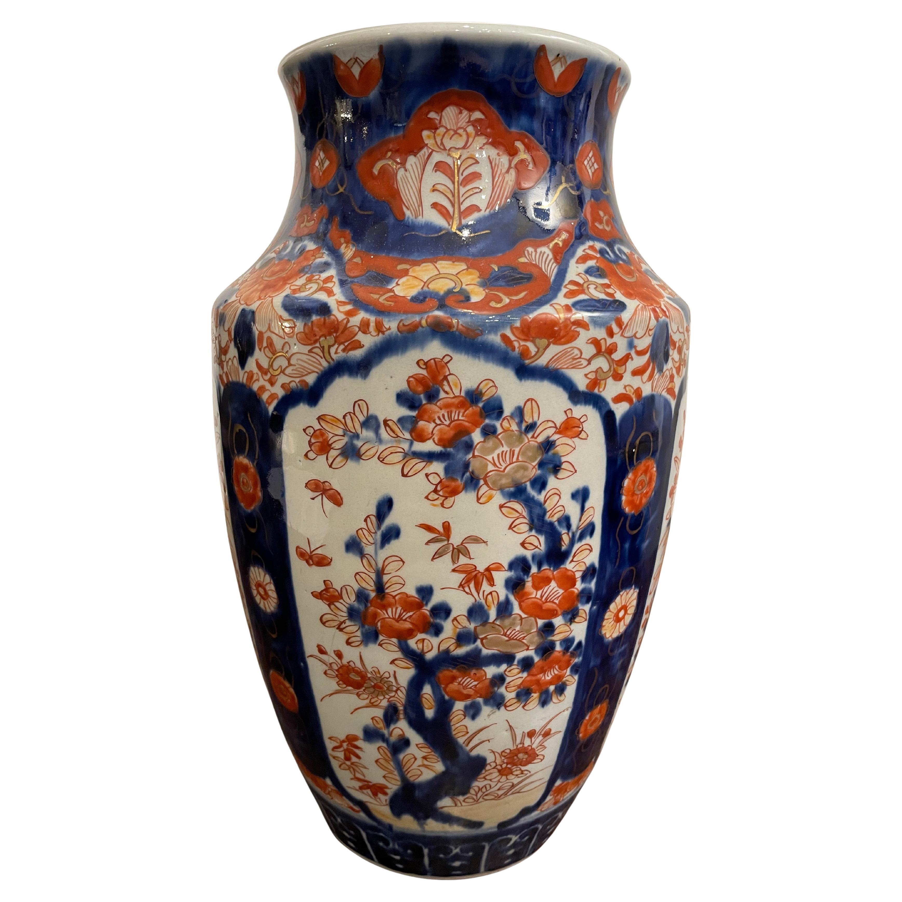 A Japanese Floral Imari Vase, 19th Century