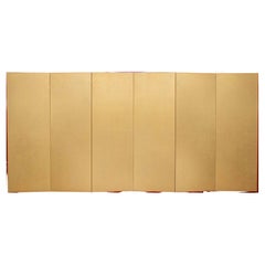 Un paravento giapponese Foldes con polvere d'oro