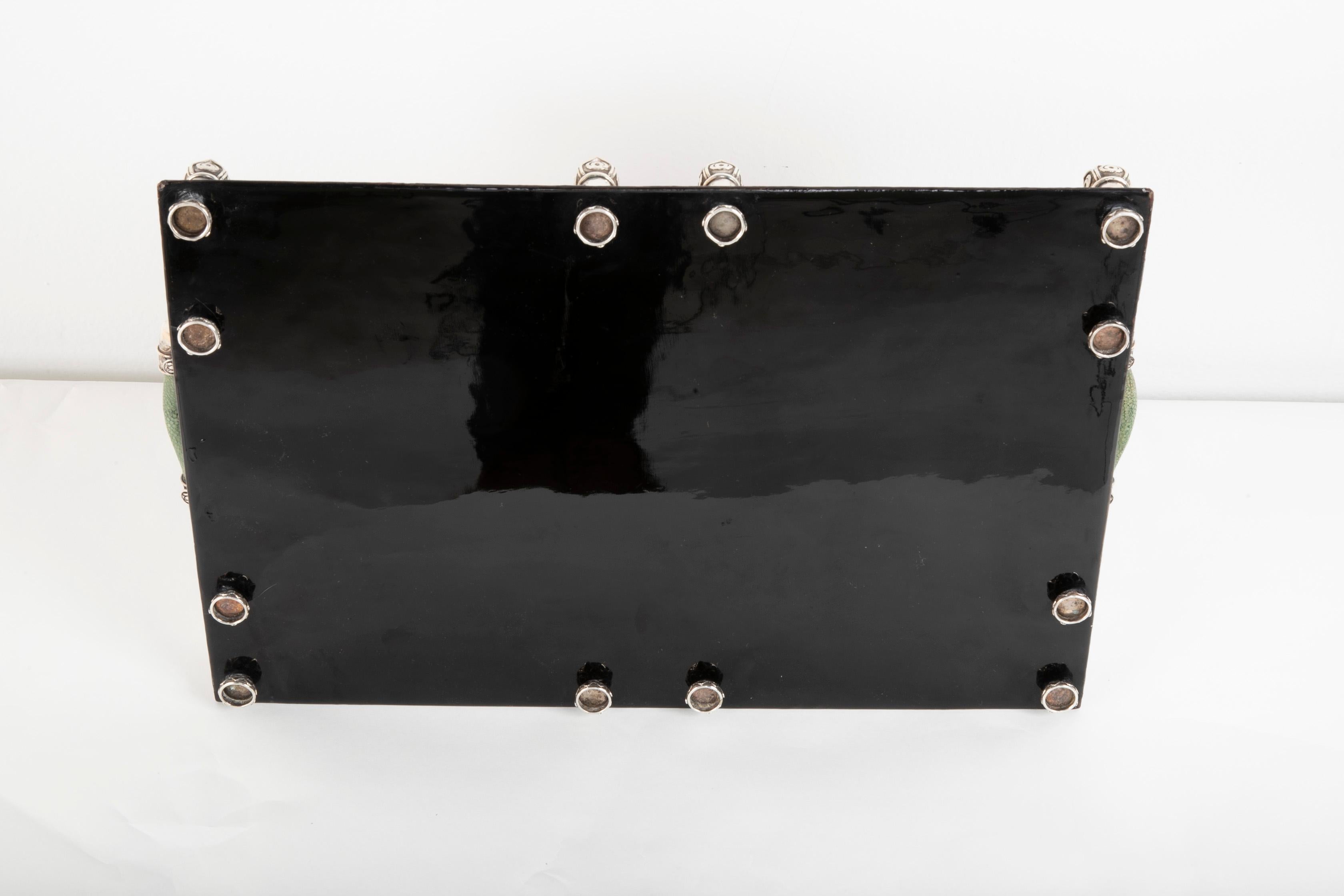 Japanese Lacquer Tray with Shagreen and Silver Gallery 8