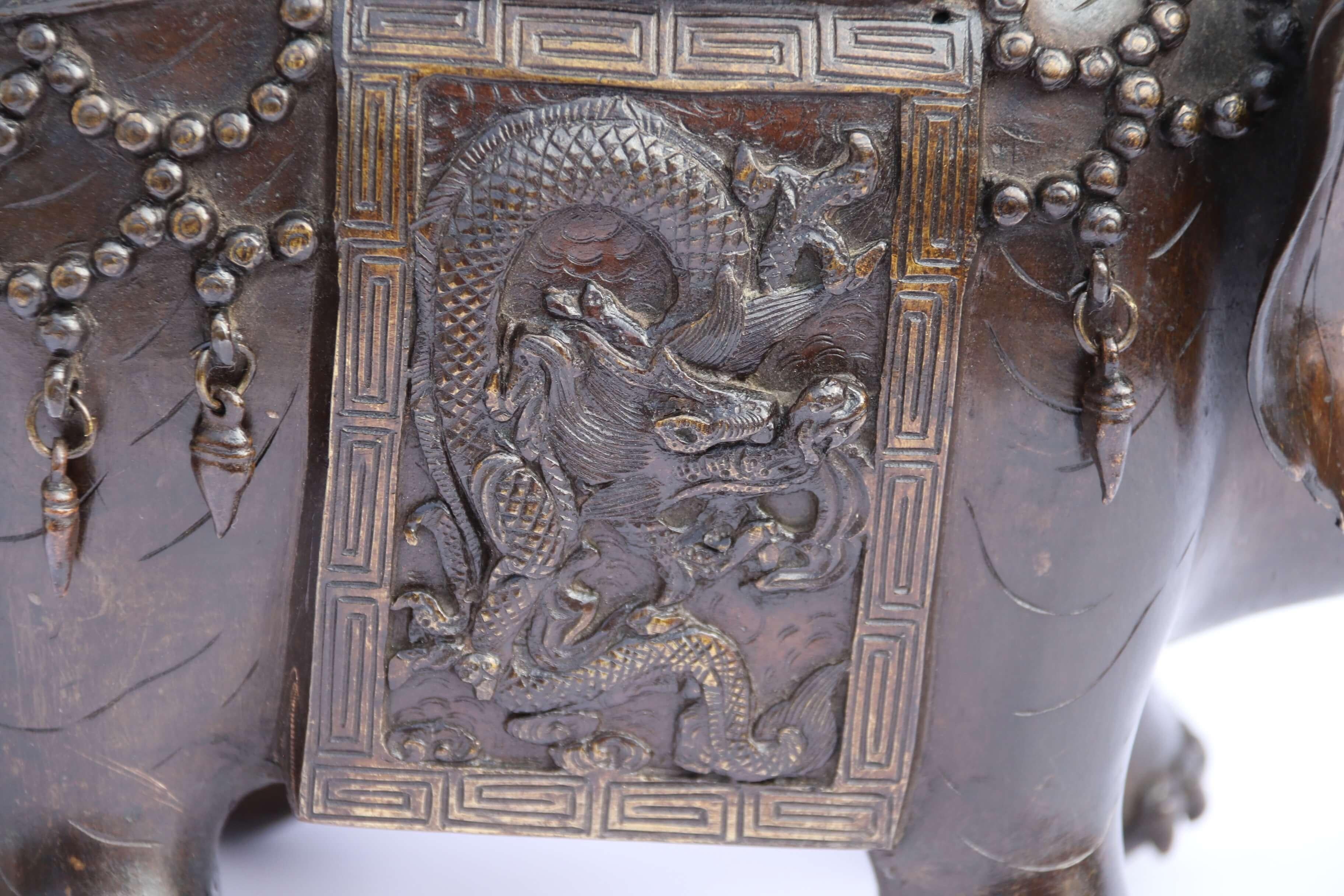 Japanese Meiji Period Bronze Elephant 14