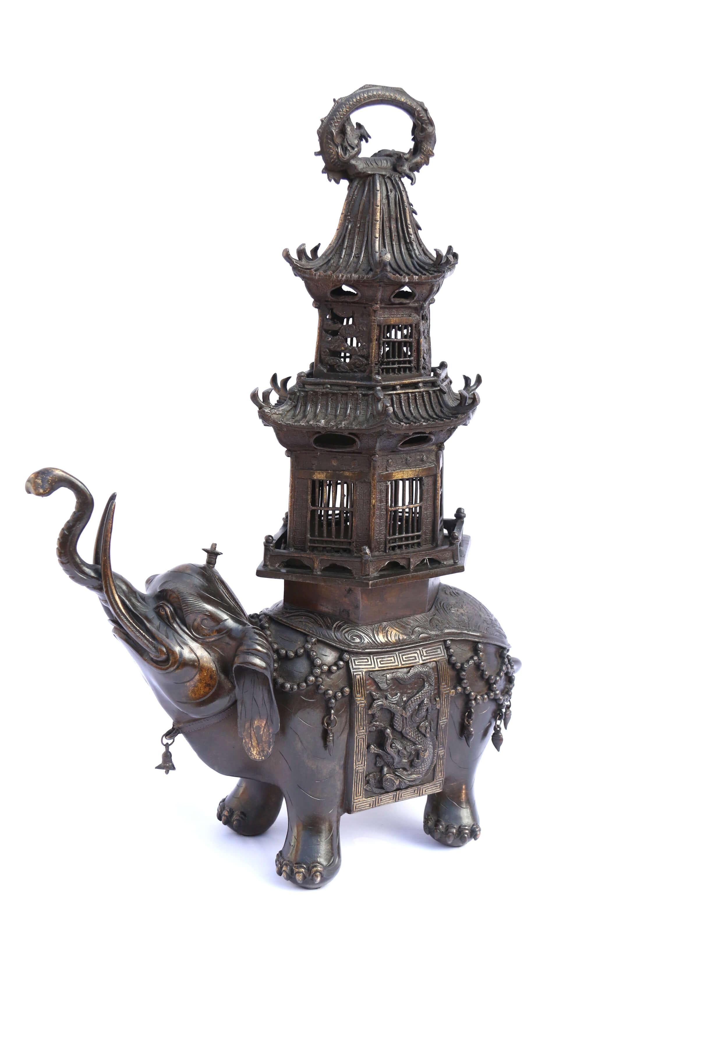 Japanese Meiji Period Bronze Elephant 15