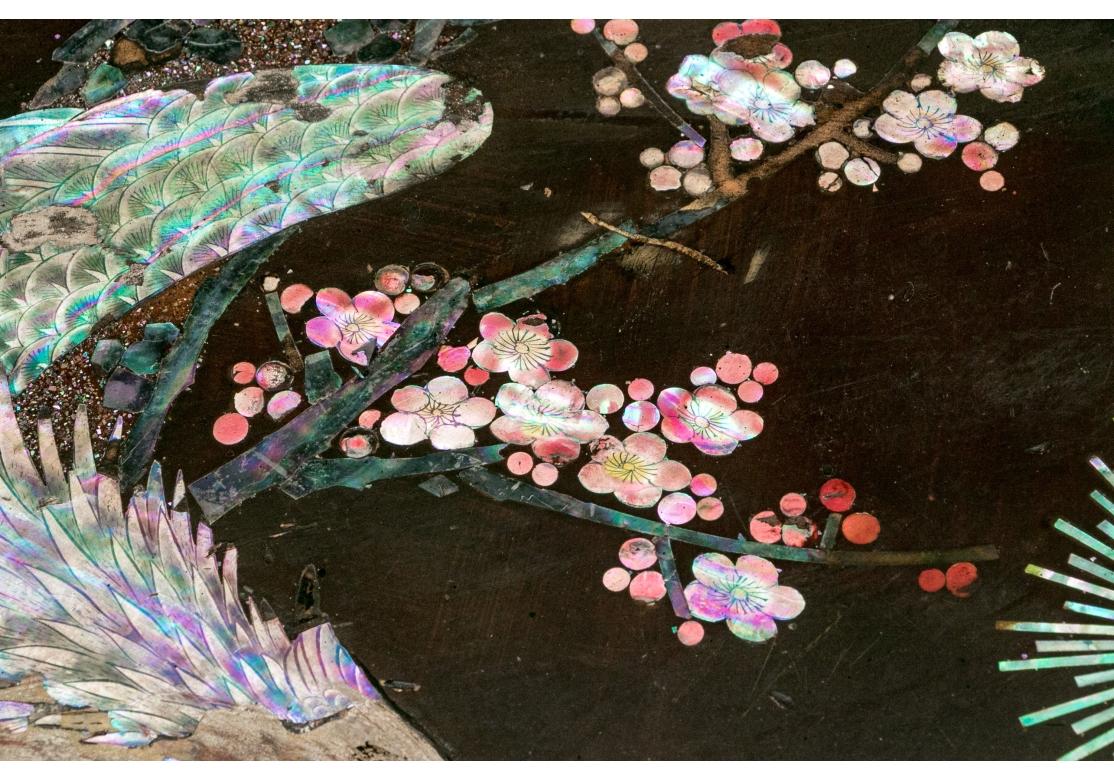 Shell A Japanese Nagasaki Export Lacquer & Mother Of Pearl Inlaid Center Table For Sale