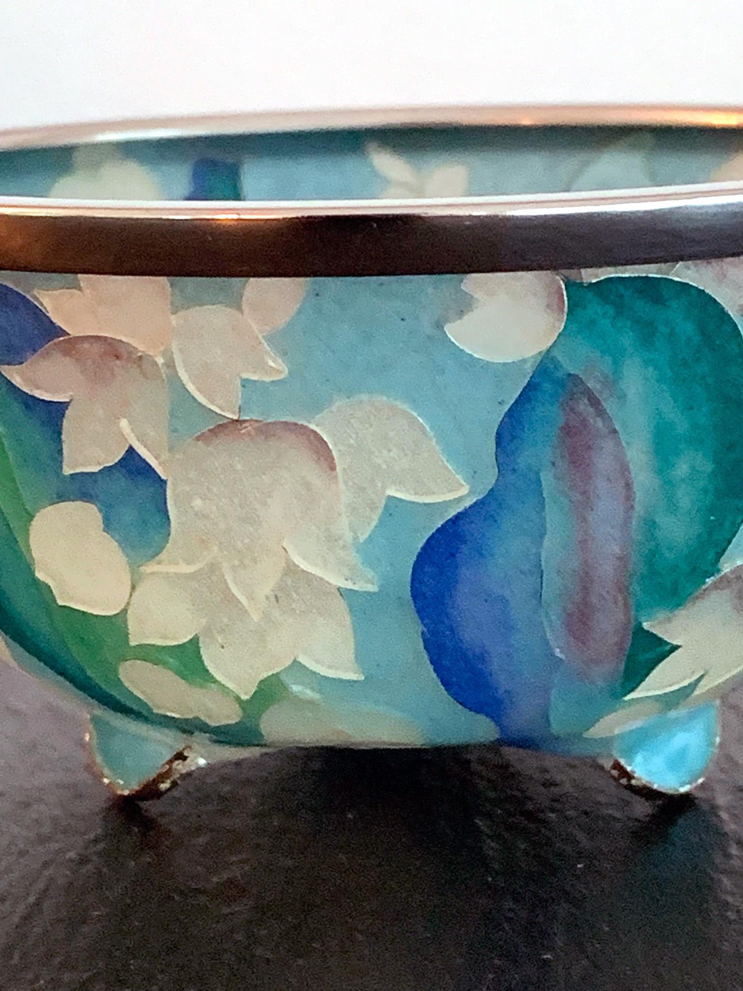 Japanese Plique-a-jour Bowl by Ando Jubei Company 3