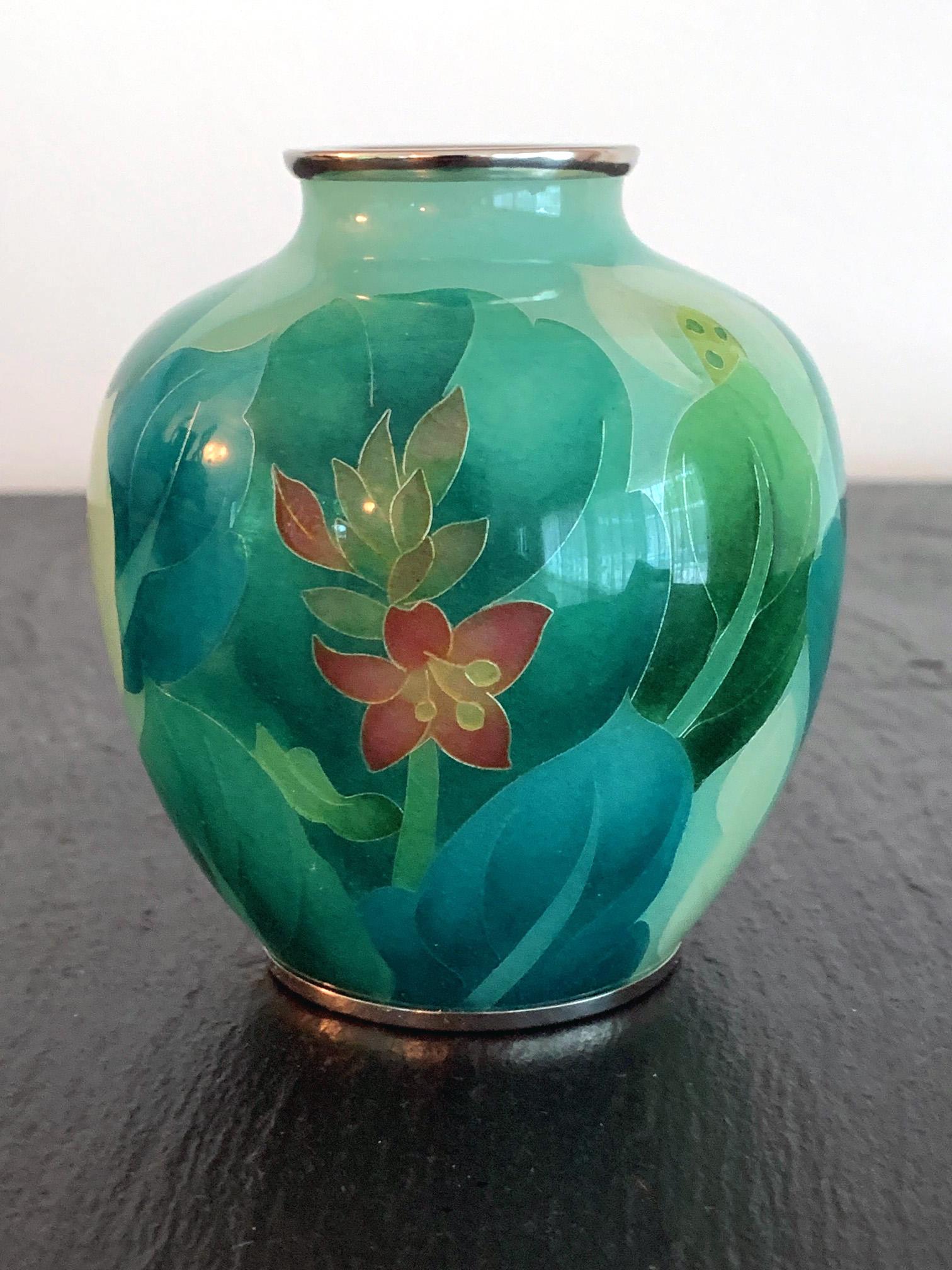 Japonisme Japanese Plique-à-Jour Vase by Ando Jubei Company