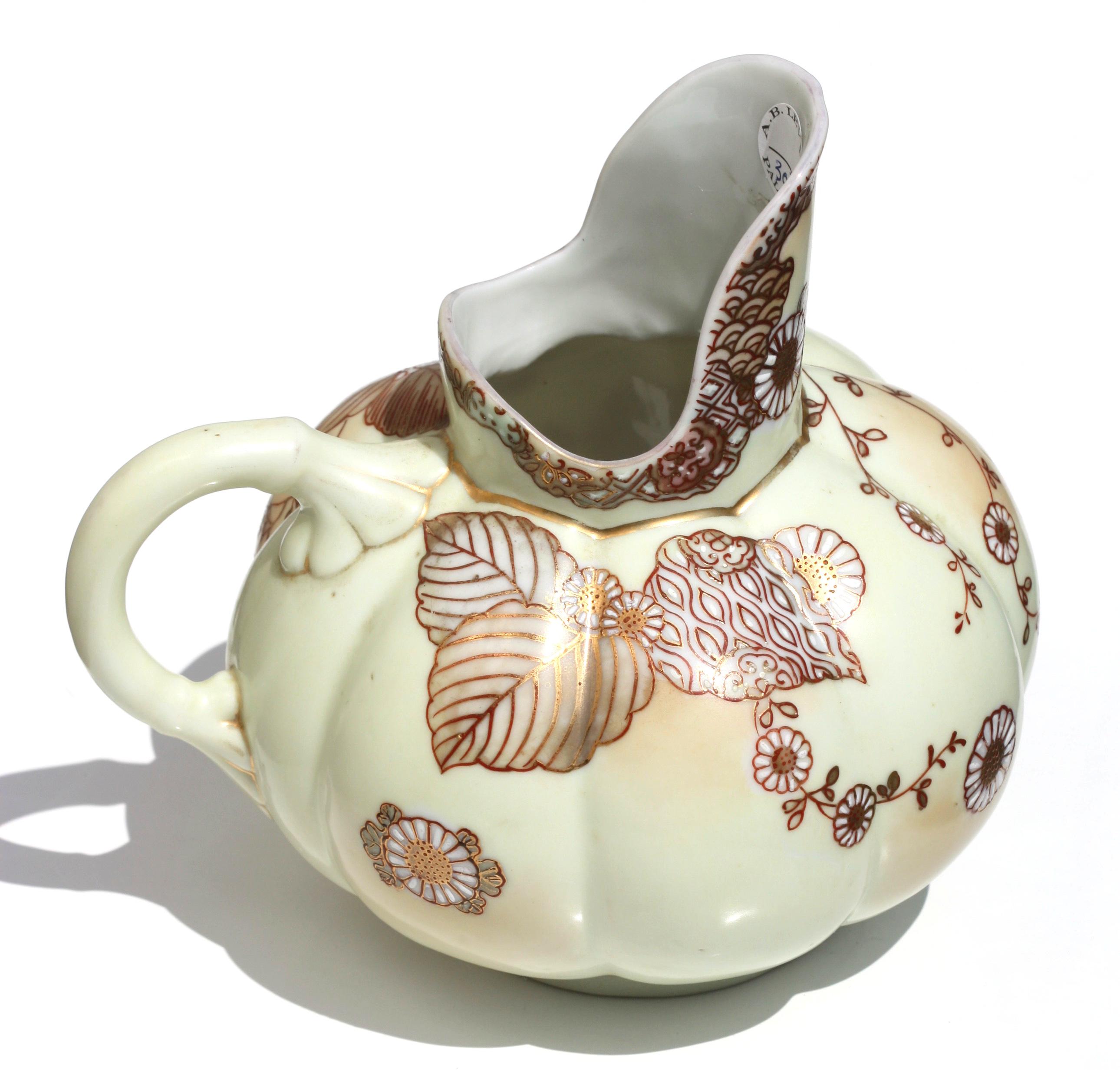Japanese Porcelain Gilt and Enamel Pitcher In Good Condition For Sale In West Palm Beach, FL