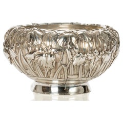 A Japanese refined silver Junjin bowl 