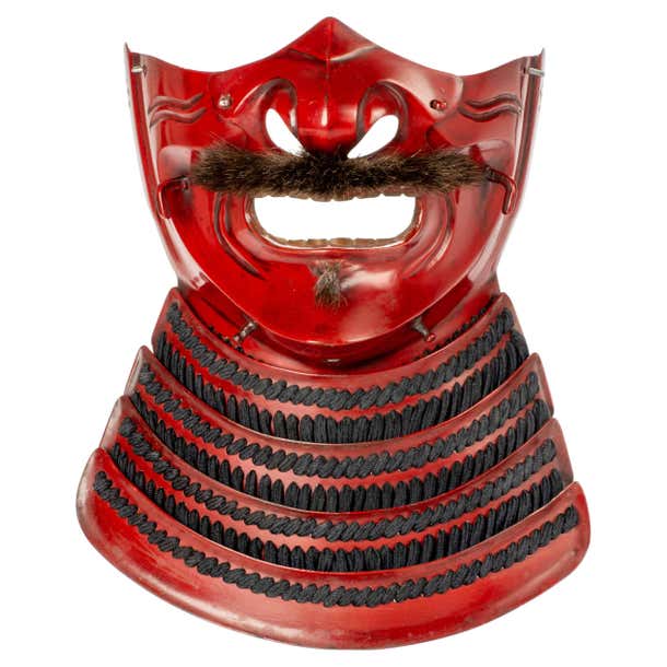 A Japanese samurai menpo mask For Sale at 1stDibs