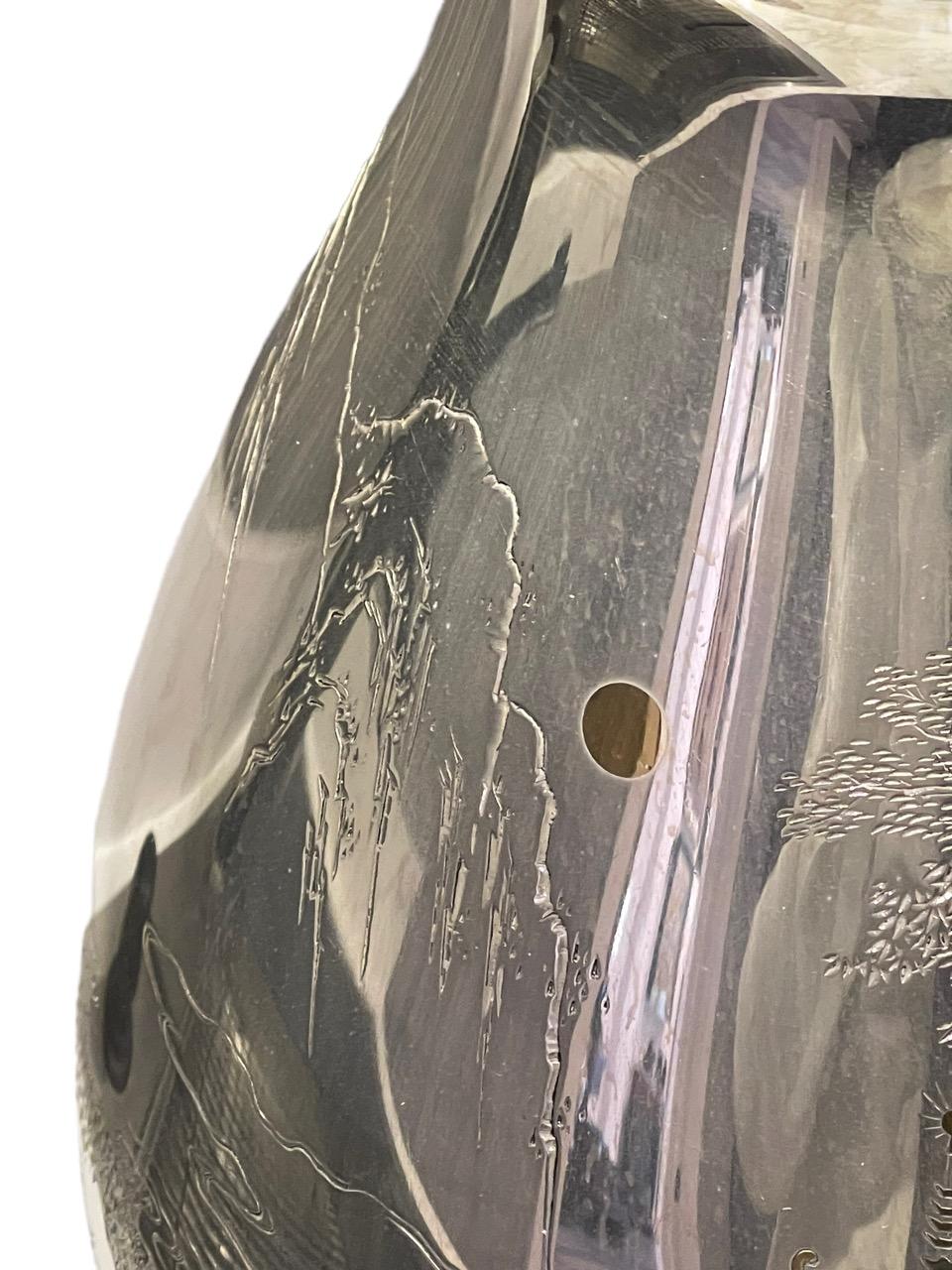 Japanese Silver and Mixed Metal Vase, Shigemitsu, circa 1900 In Fair Condition For Sale In North Miami, FL