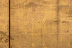 A Japanese Six-Panel Byōbu Screen Depicting a Coastal Landscape in Hama