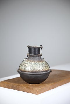 A Japanese-Style Ceramic Box by Christine Fabre France 1990's