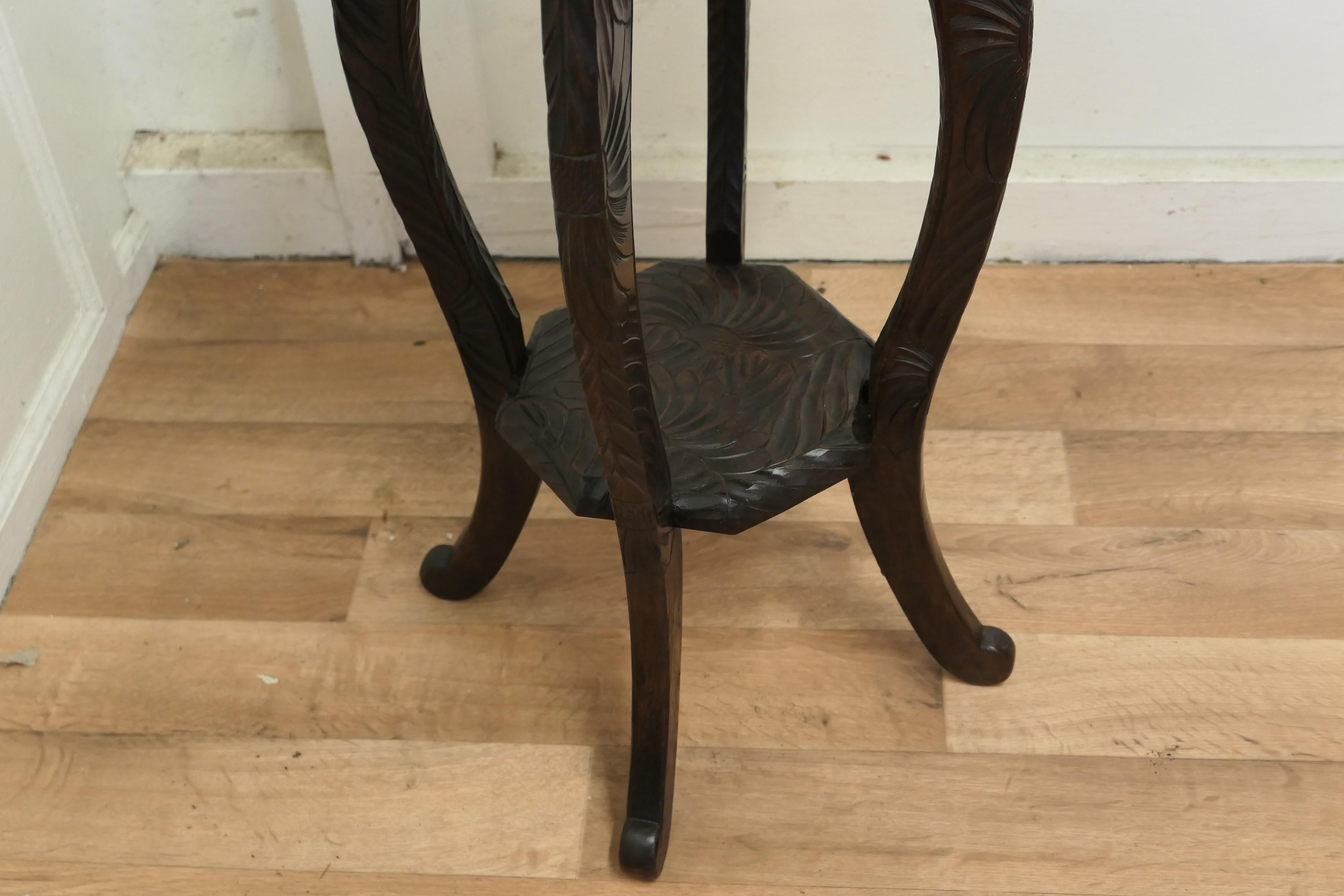 20th Century Japanese Table Carved for Liberty of London For Sale