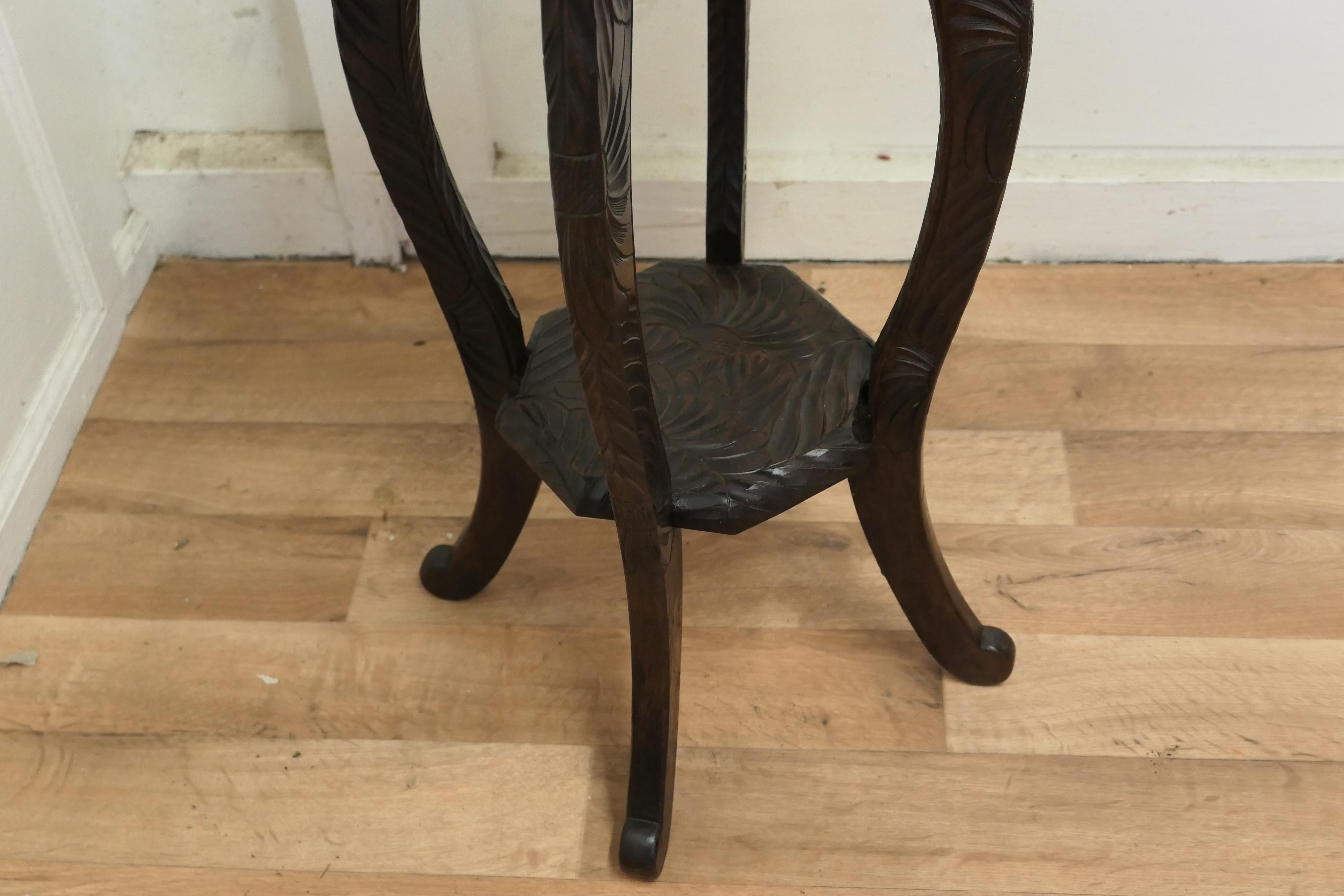 20th Century Japanese Table Carved for Liberty of London