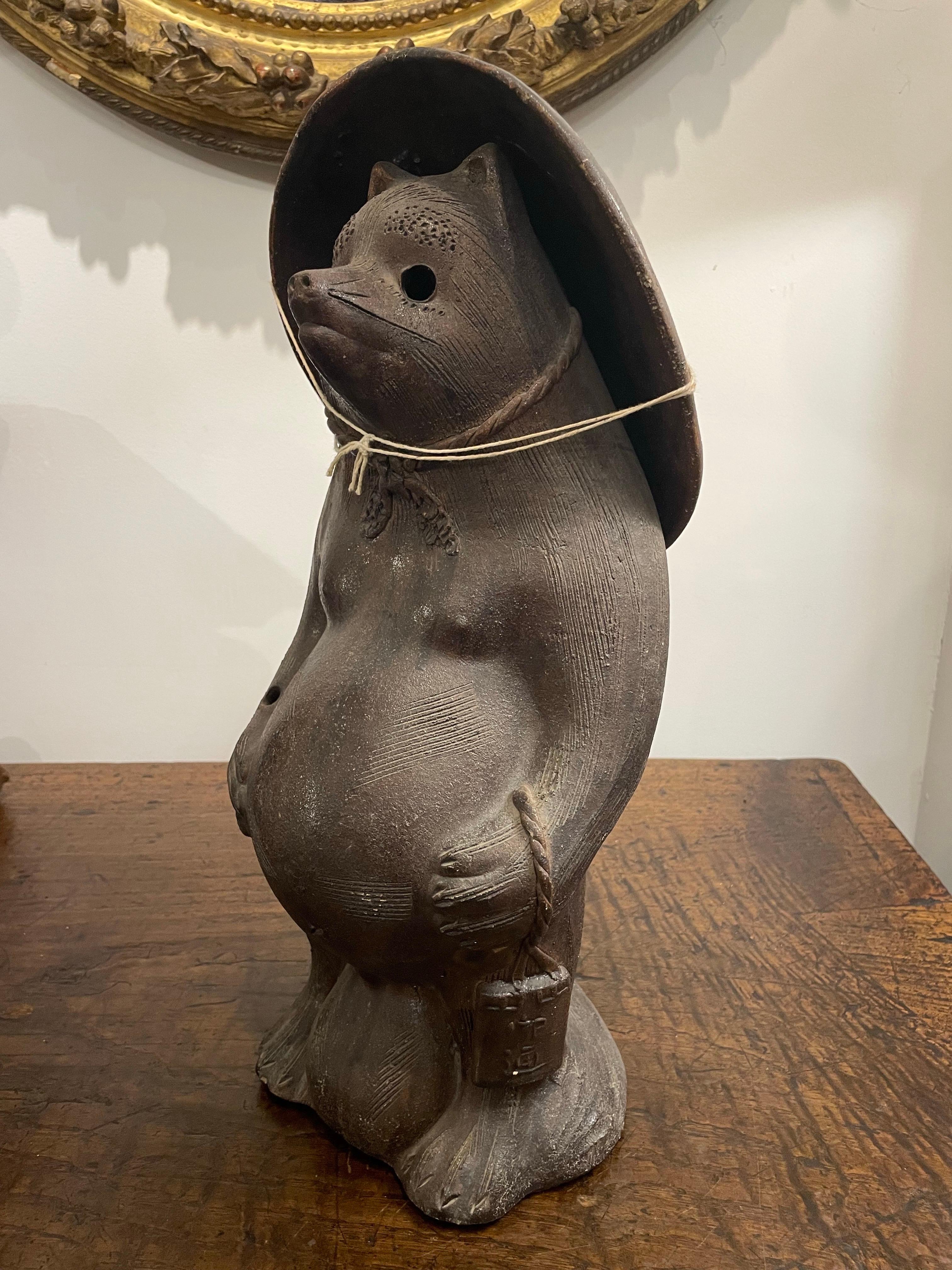 A Japanese Tanuki, Early 20th Century In Good Condition For Sale In ARMADALE, VIC