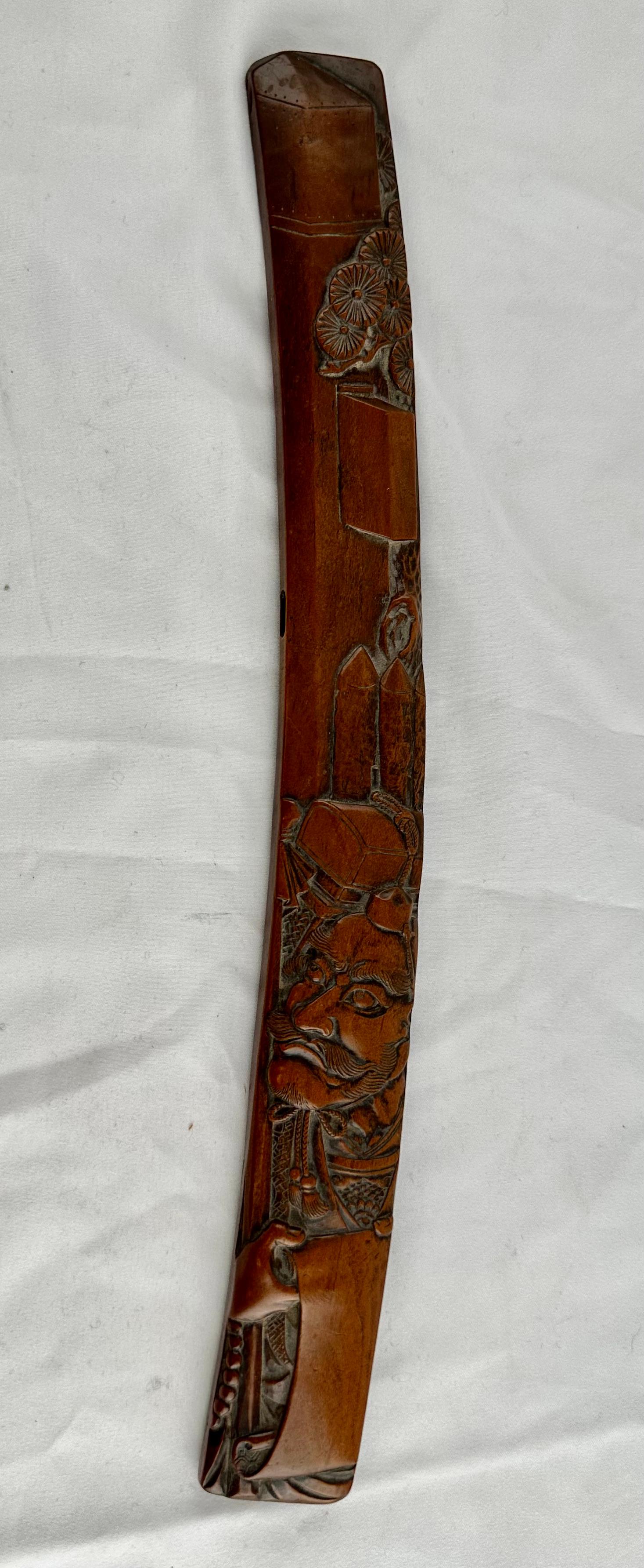 Japanese Wooden Dagger, Late 19th C For Sale 3