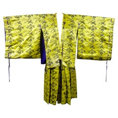 A Japonese Silk Damask Dramatic Set Circa 1960