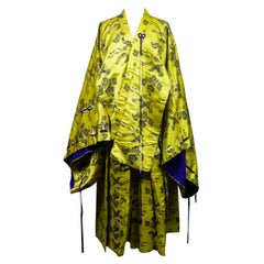 A Japonese Silk Damask Dramatic Set Circa 1960