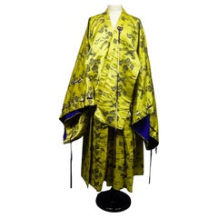A Japonese Silk Damask Dramatic Set Circa 1960