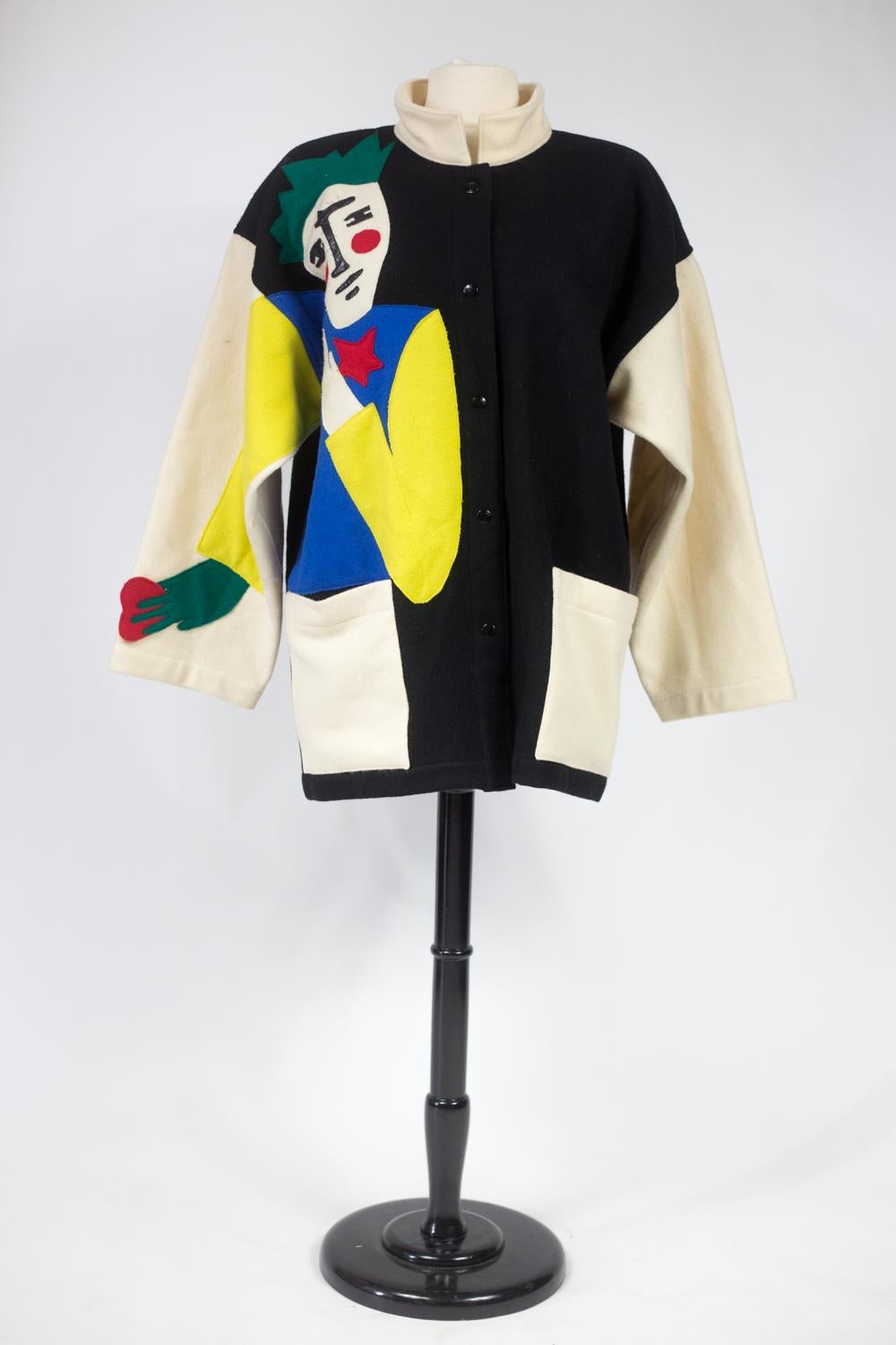 A Jean-Charles Castelbajac Caban Coat KO & CO Circa 1985 In Good Condition In Toulon, FR
