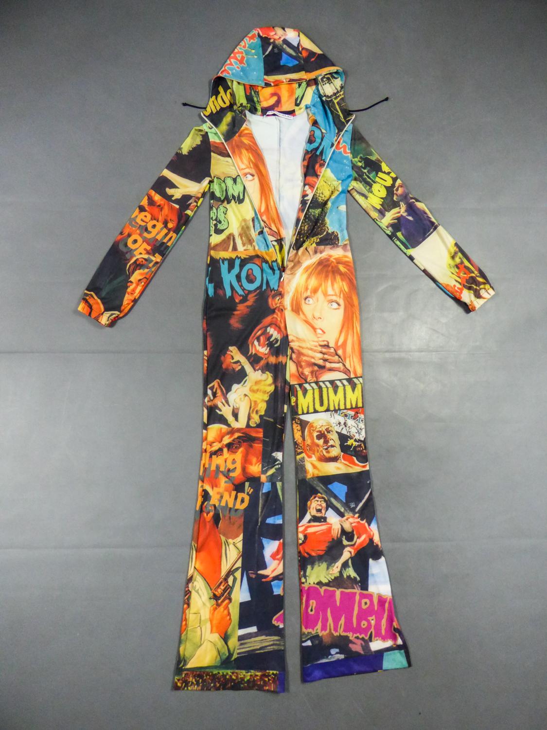 Winter 2001/2002 Collection
France

Jumpsuit in printed neoprene with posters of horror films from the 2001/2002 Winter Collection named Frankenstein the Dandy by Jean-Charles de Castelbajac. Probably a model for fashion show from the ready-to-wear