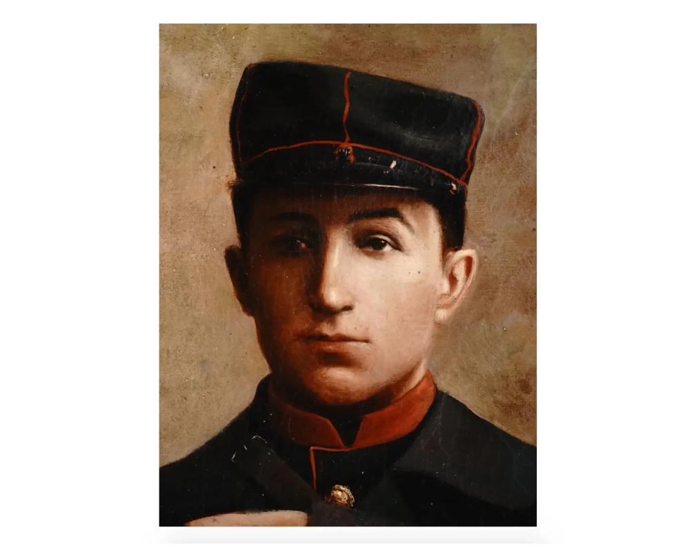 Oiled Jean Hanssens Oil Painting of a Belgian Soldier, 1916 For Sale