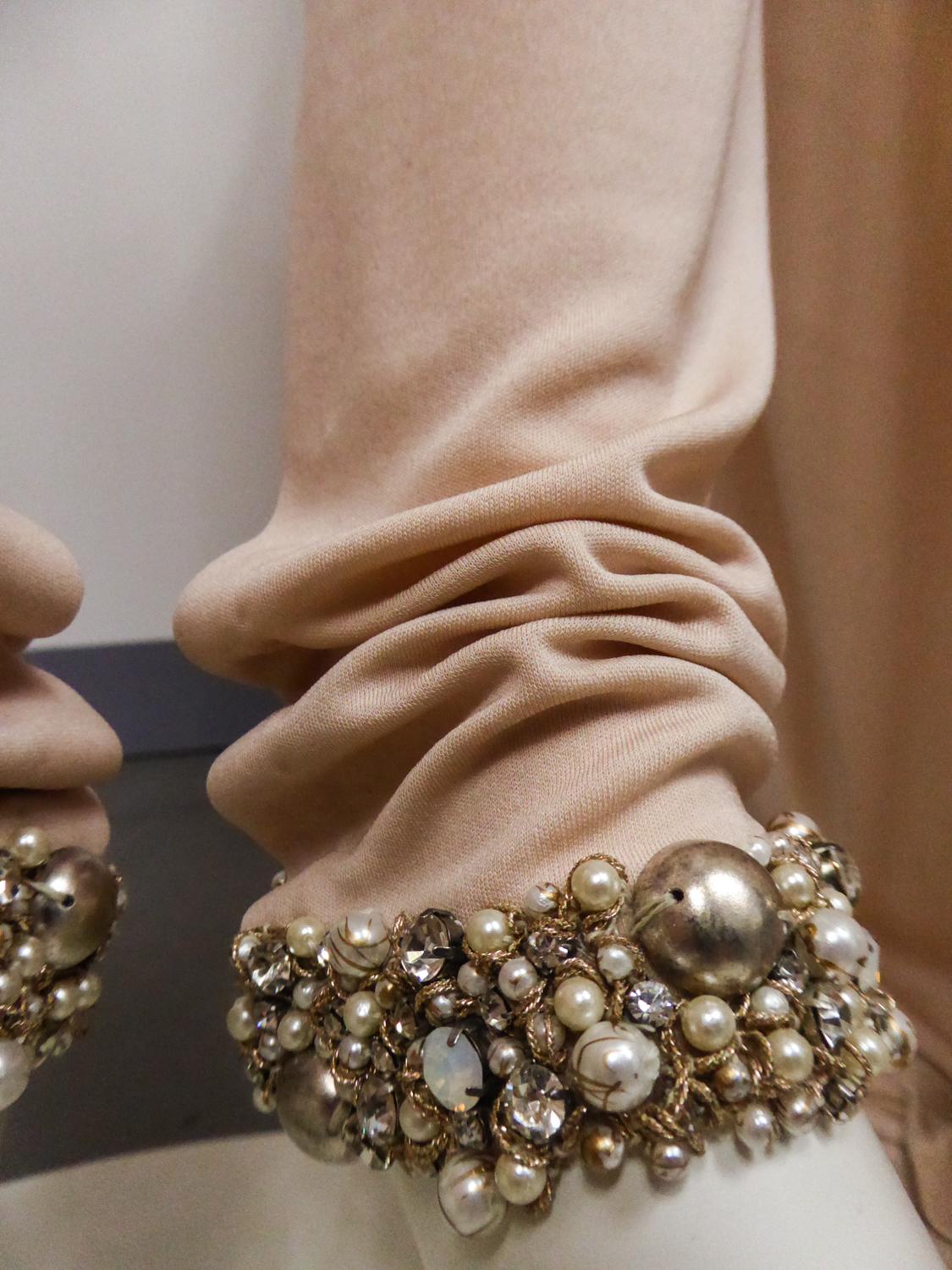 Beige A Jean-Louis Scherrer  By Stéphane Rolland French Couture Set Fashion Show 2007 For Sale