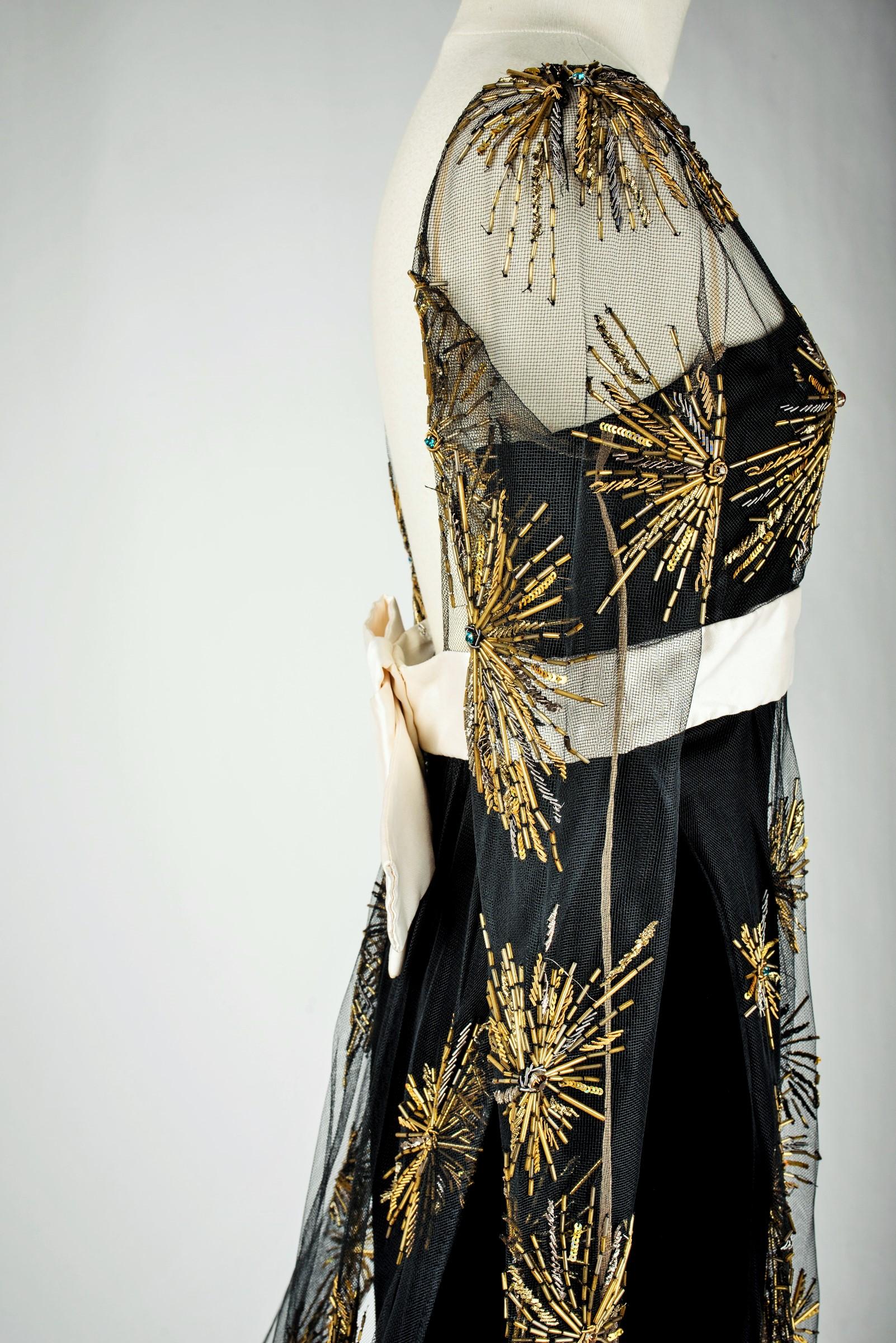 A Jean-Louis Scherrer by Stéphane Rolland Couture Velvet & Net Dress France 2007 9