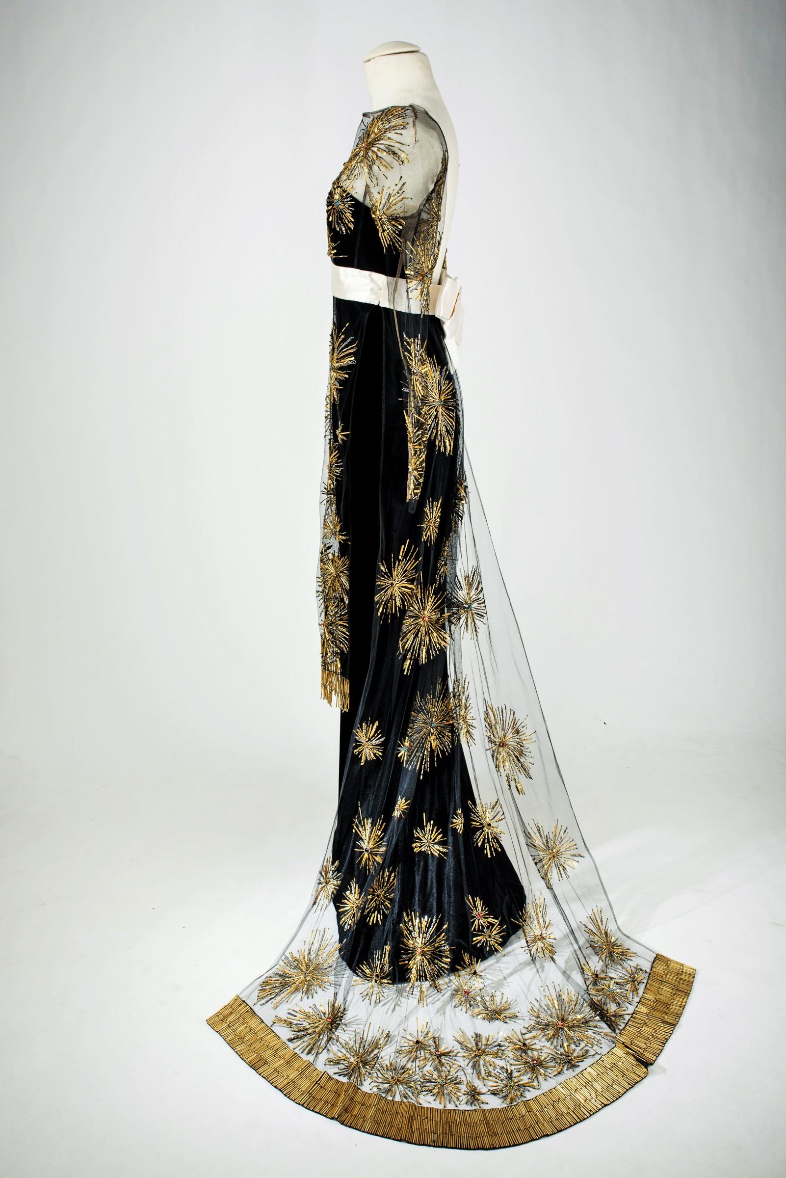 A Jean-Louis Scherrer by Stéphane Rolland Couture Velvet & Net Dress France 2007 14