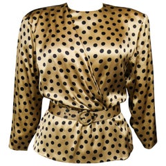 A Jean Louis Scherrer French Couture Blouse Circa 1985
