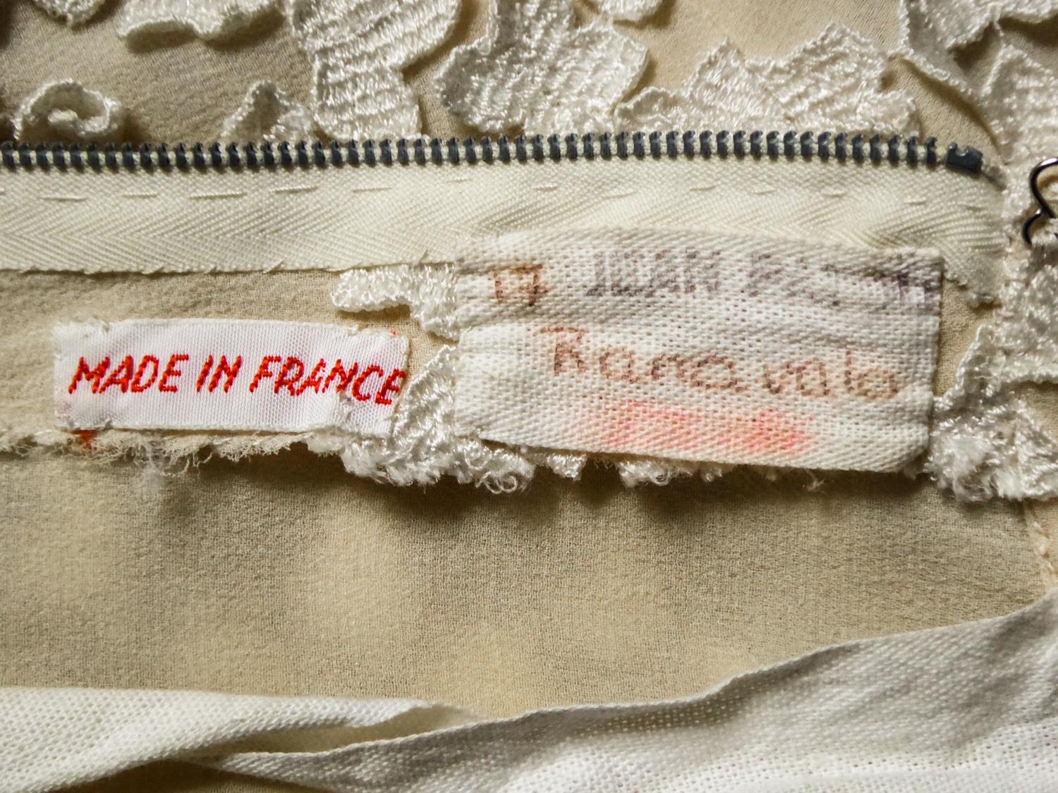 Beige Robe courte haute couture A Jean Patou par Christian Lacroix Show 1986 en vente