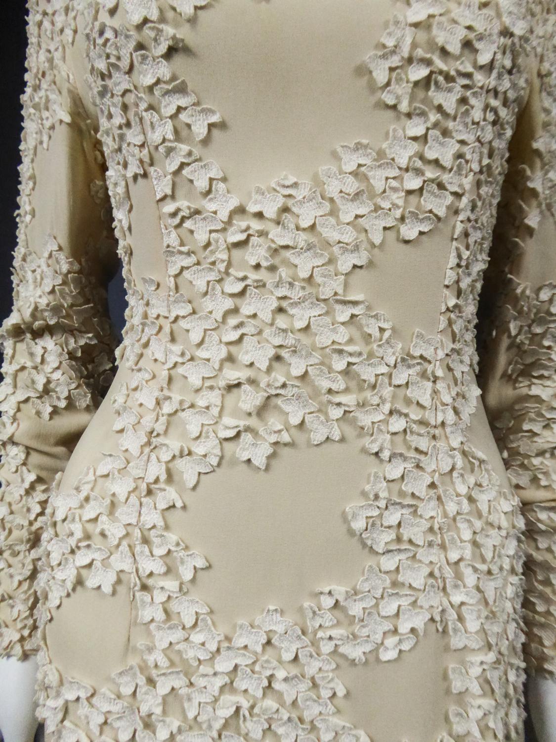 Beige A Jean Patou Couture Mini Dress by Christian Lacroix Show 1986 For Sale