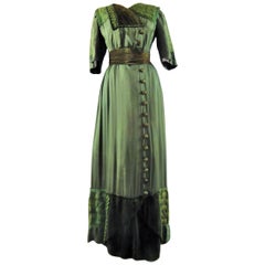 A Jean-Philippe Worth French Couture Edwardian Gown Circa 1905