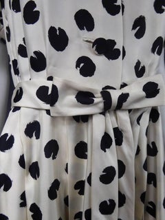 A Jeanne Lanvin Castillo Couture Printed Silk Dress - French Circa 1960